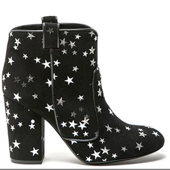 Laurence Dacade Pete Suede Ankle Boots With Star Print Black Size 39.5 / US 8.5